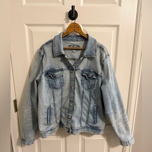 MAURICES Light Blue Denim Jacket Size XXL